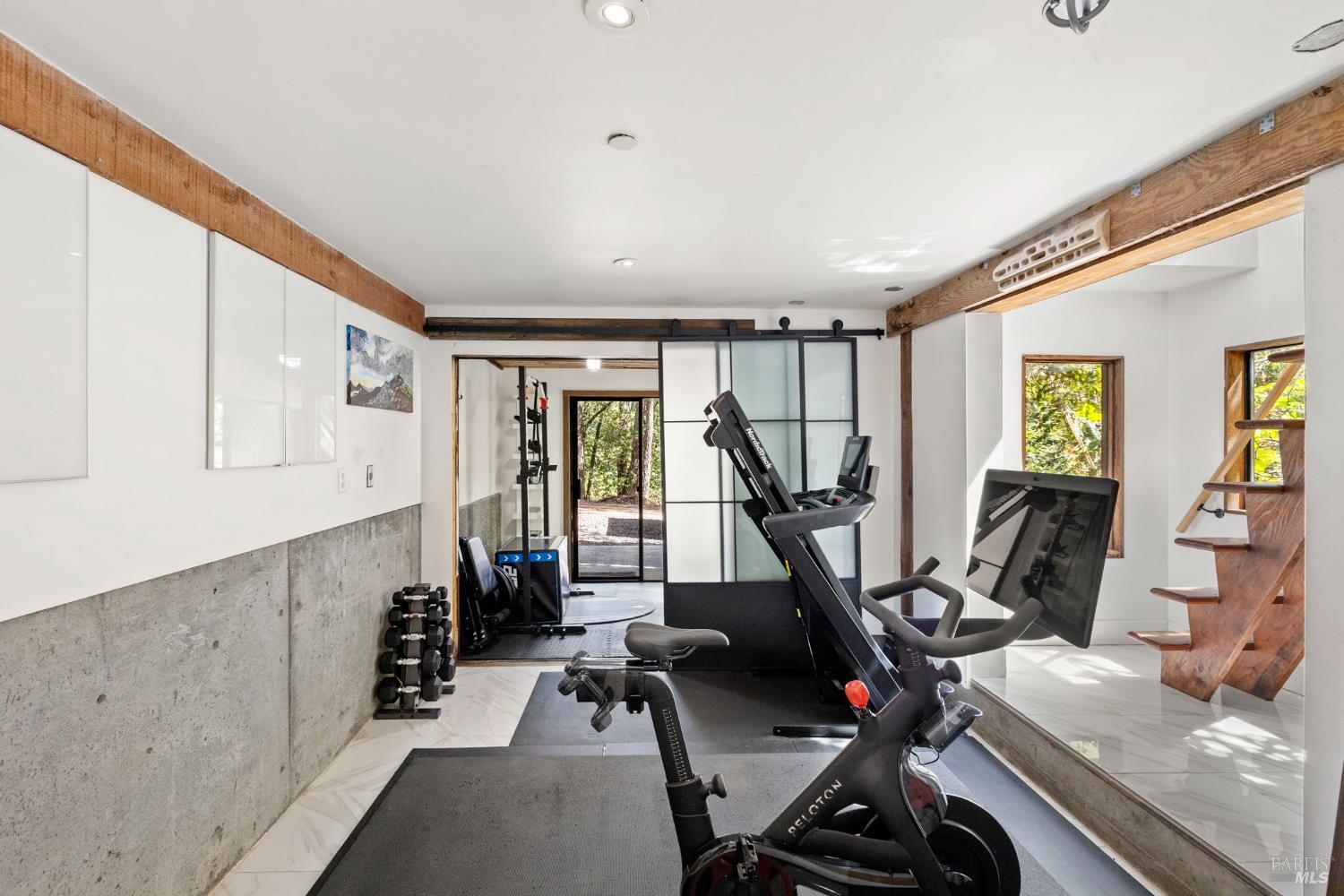 16798 Armstrong Woods Road Guerneville, CA 95446 - Photo 50 of 71 a view of a room with gym equipment