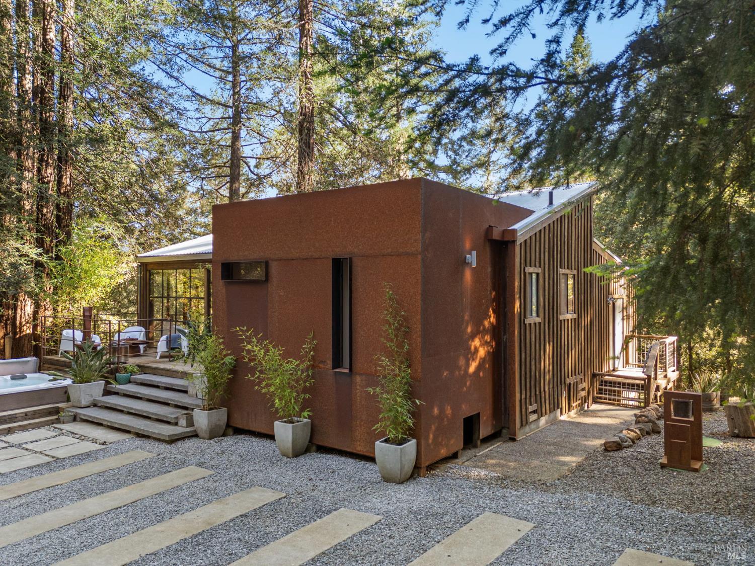 16798 Armstrong Woods Road Guerneville, CA 95446 - Photo 67 of 71 a view of a house with a yard