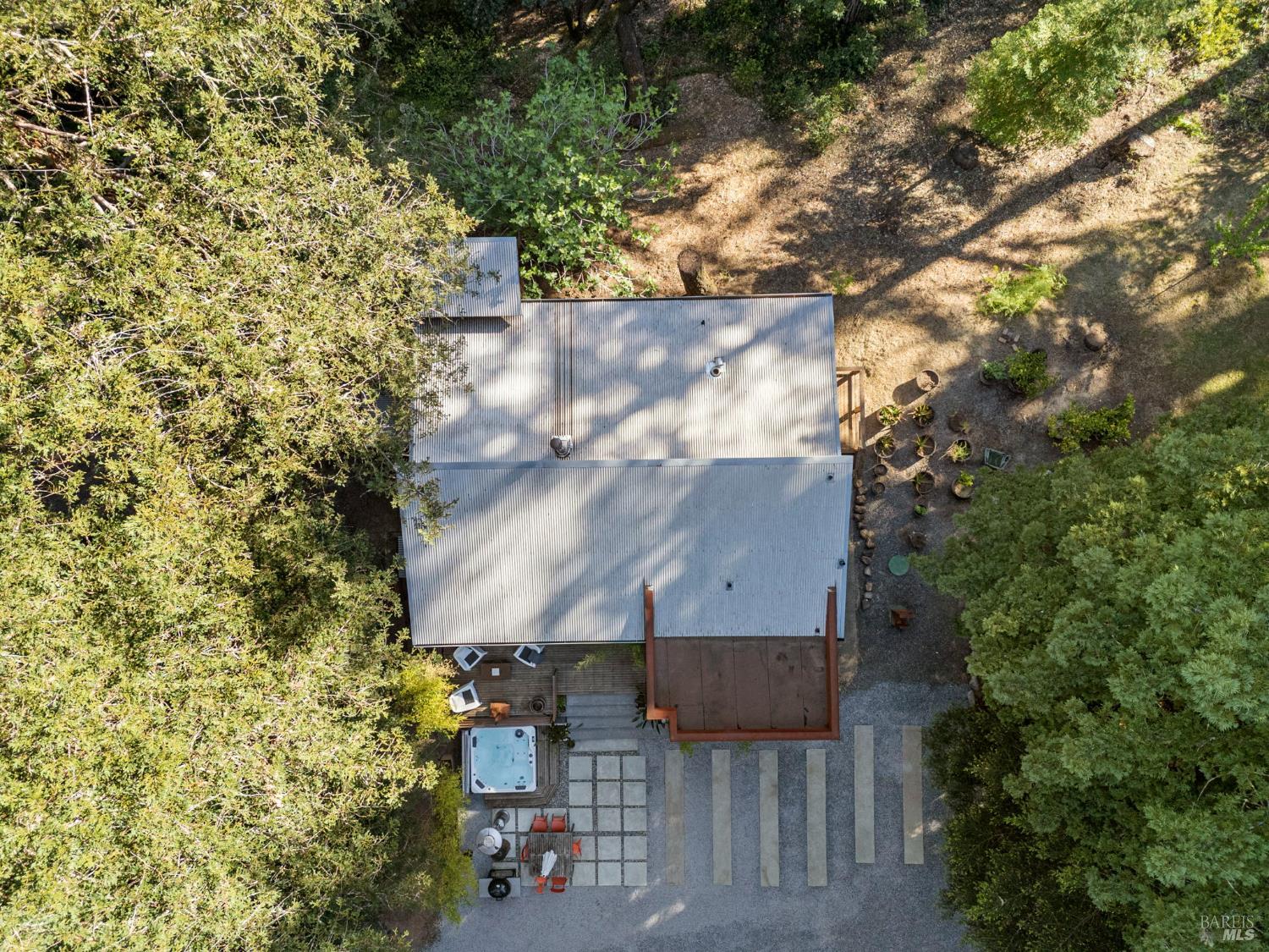 16798 Armstrong Woods Road Guerneville, CA 95446 - Photo 69 of 71 an aerial view of a house with a yard