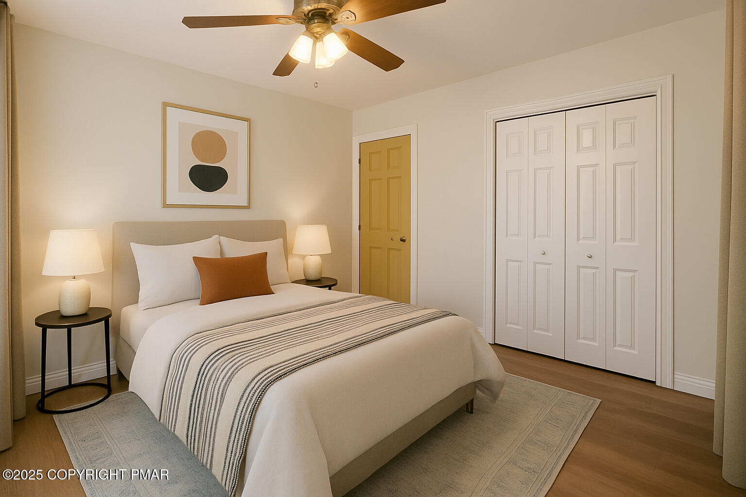 1142 Yorkshire Lane Bushkill, PA 18324 - Photo 18 of 72 a bedroom with a bed and a chandelier