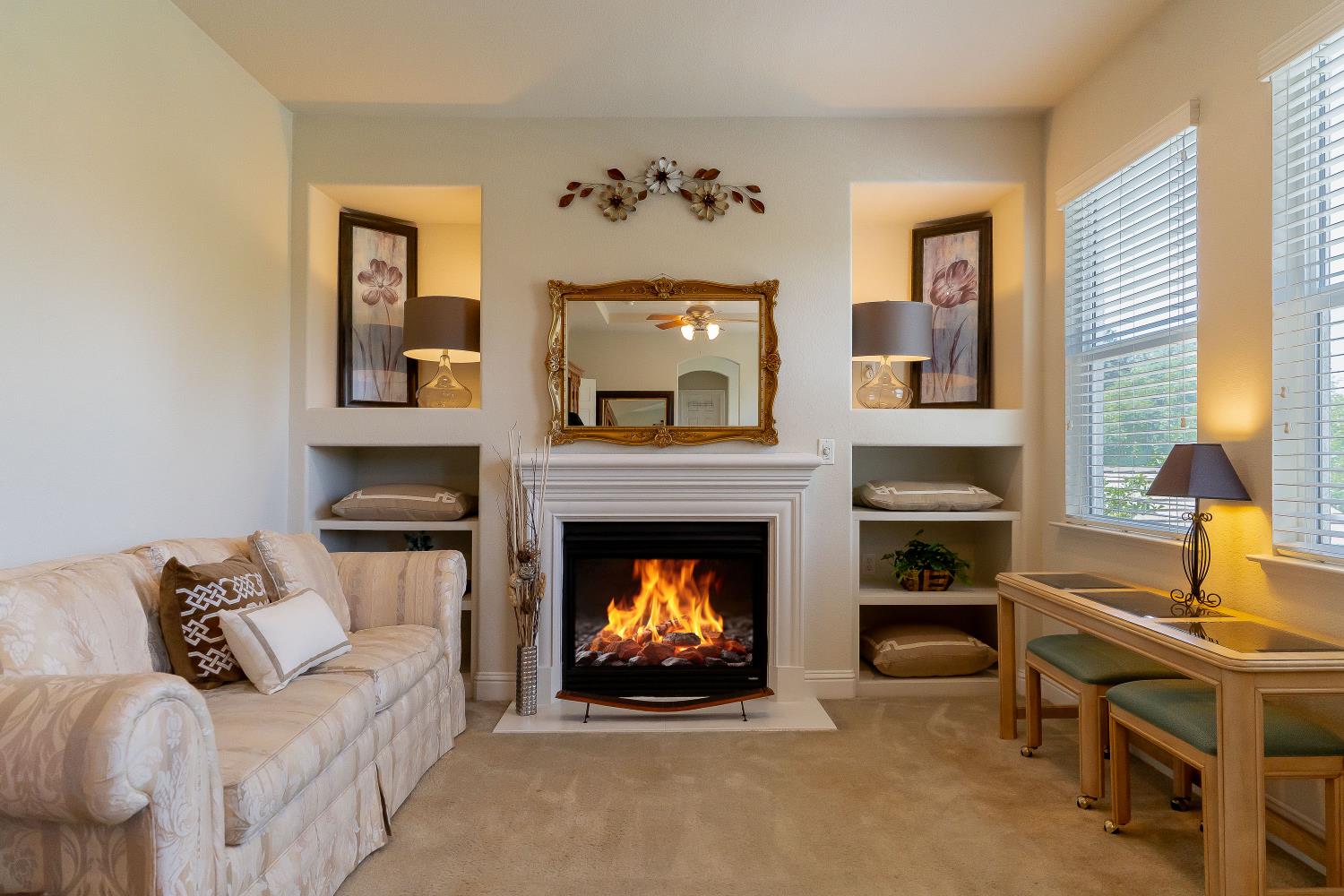 34676 Canvas Back Street Woodland, CA 95695 - Photo 2 of 28 a living room with furniture a fireplace and a window