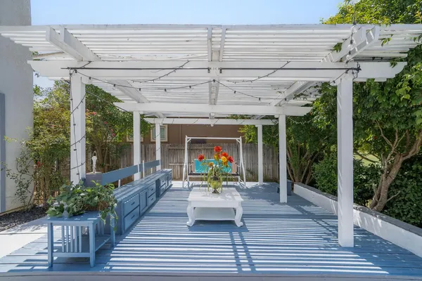 a view of a patio