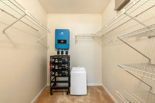 a view of storage and utility room