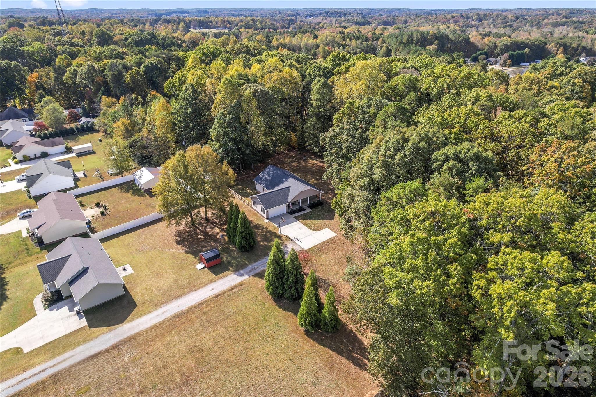 8450 Red Road Rockwell, NC 28138 - Photo 48 of 48 an aerial view of a house with a yard