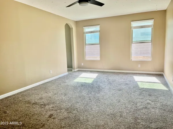 an empty room with a window