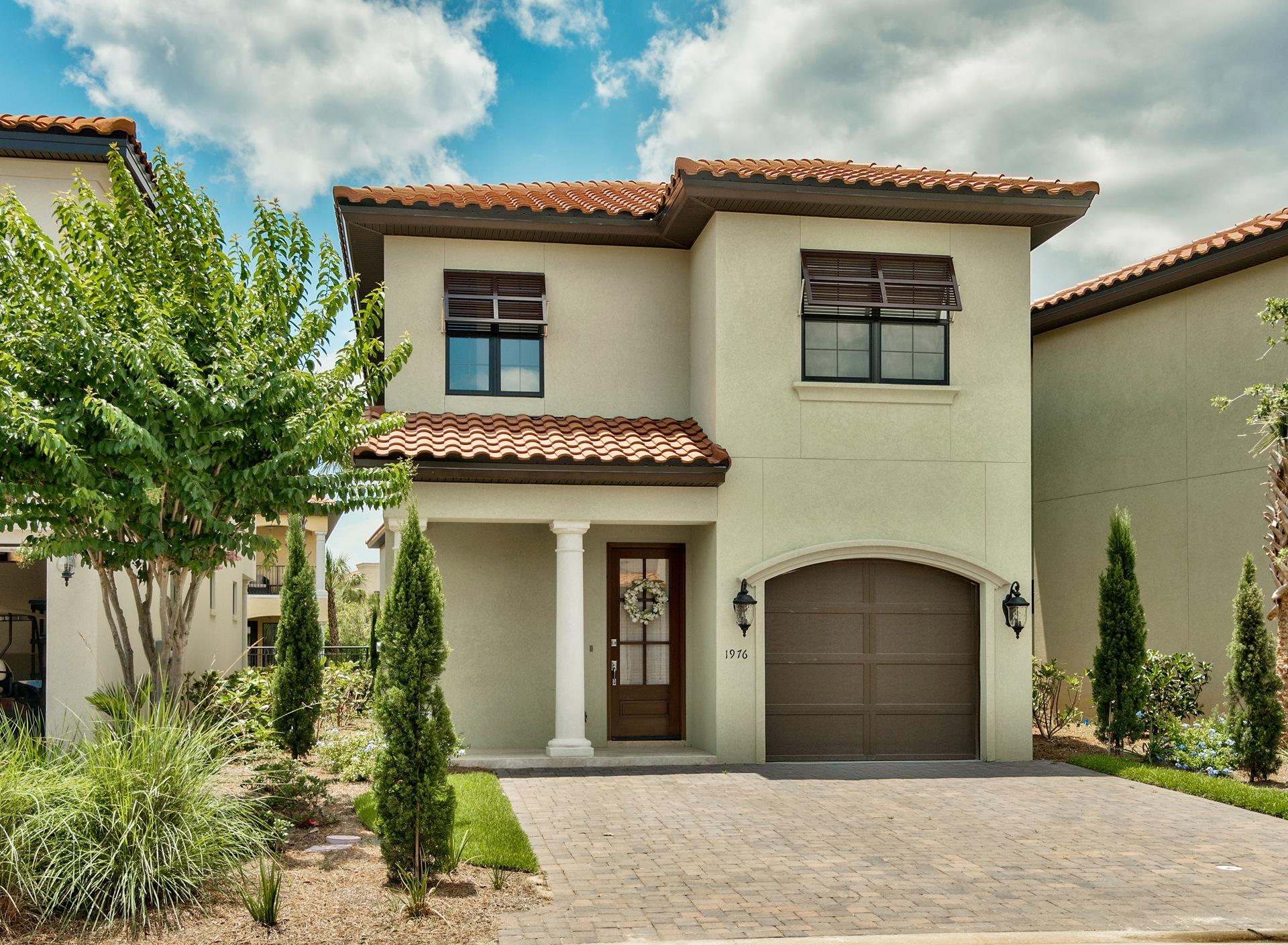 a front view of a house