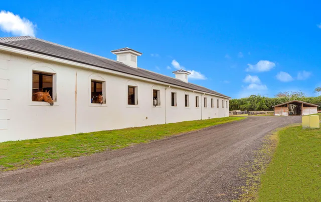 a view of a lake and a building