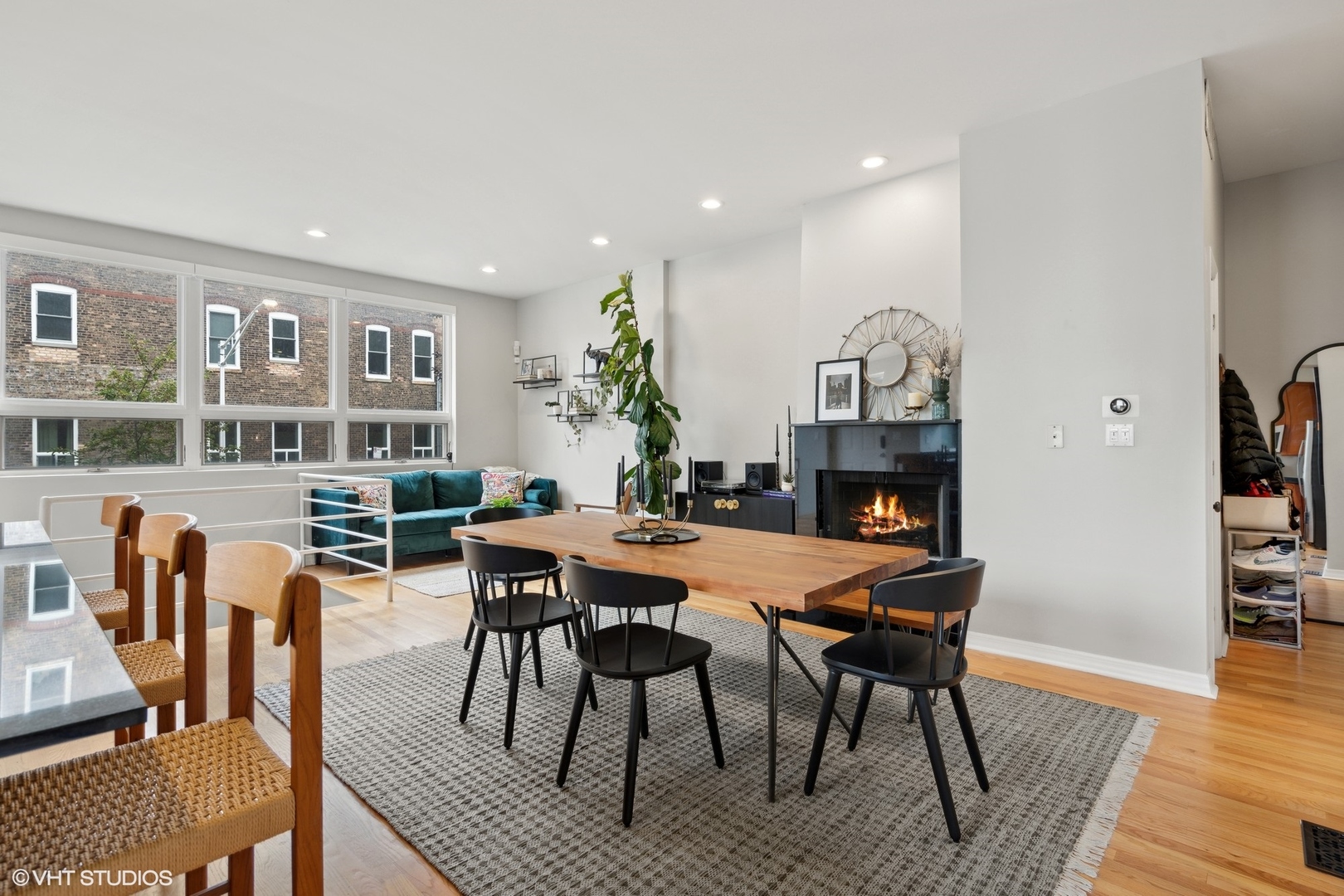 958 North Wood Street, Unit A Chicago, IL 60622 - Photo 5 of 17 a view of a dining room with furniture and wooden floor