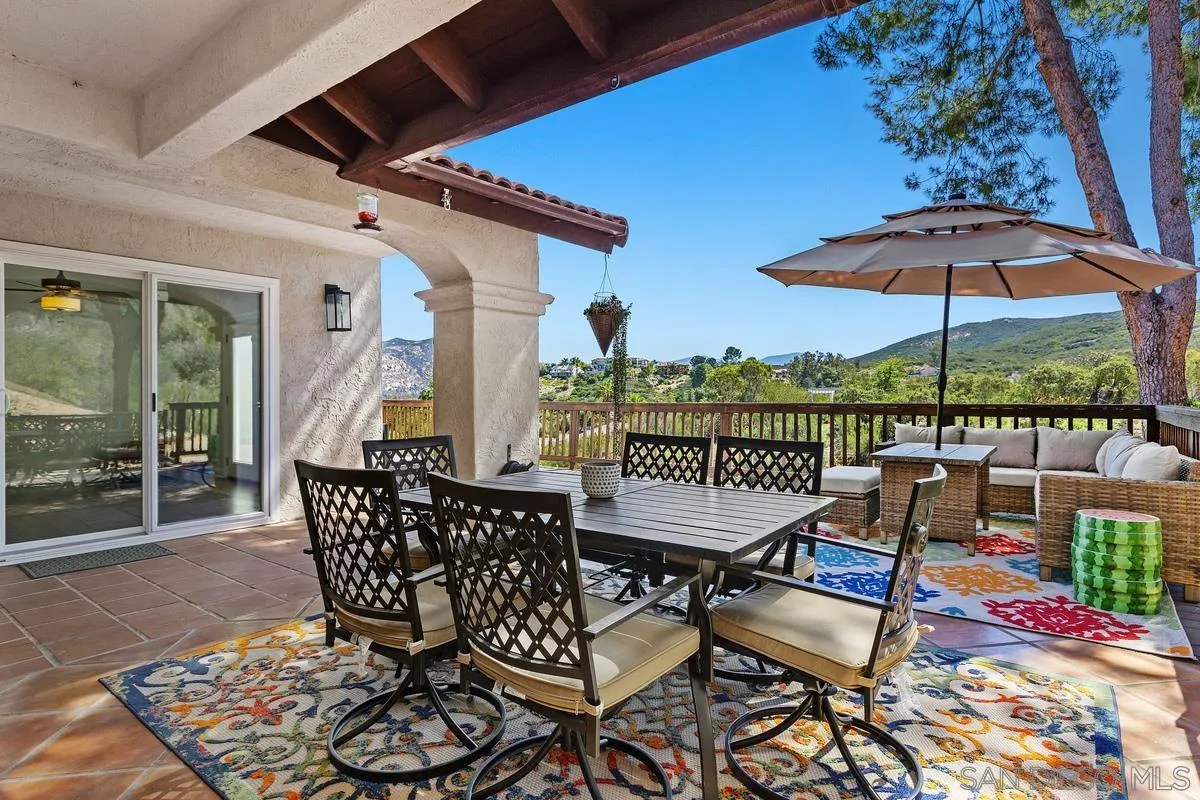 23969 Nectar Way Ramona, CA 92065 - Photo 36 of 54 a view of a patio with a table chairs and a table