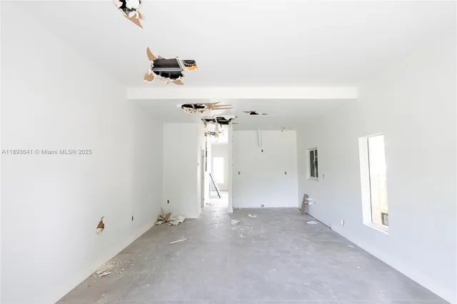 an empty room with a window