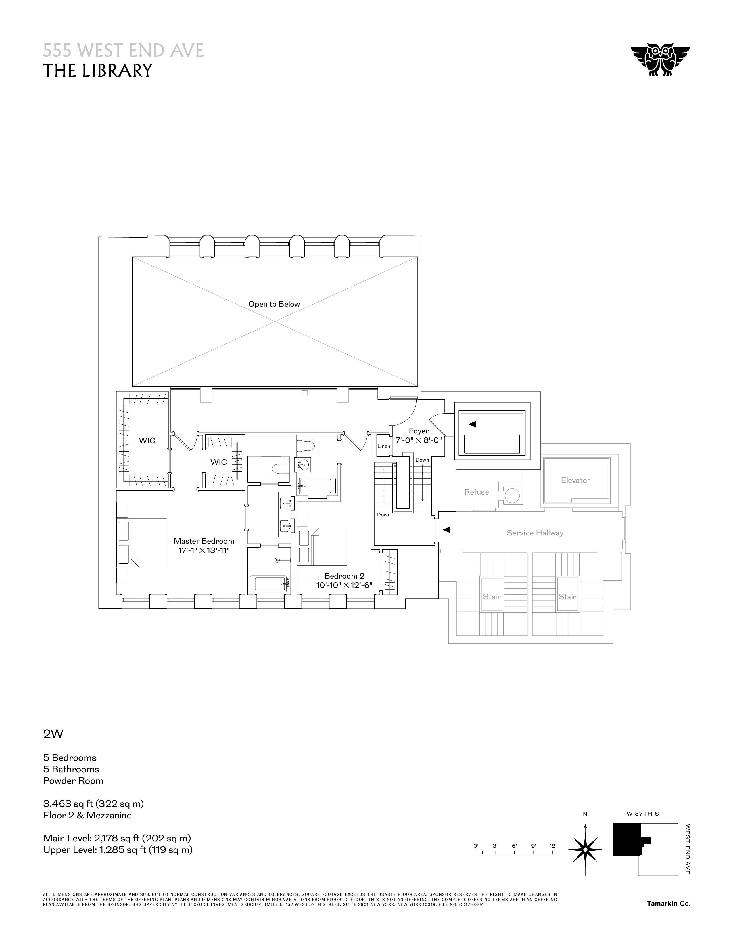 555 West End Avenue, Unit THE LIBRARY Manhattan, NY 10024 - Photo 12 of 12 a picture of a floor plan