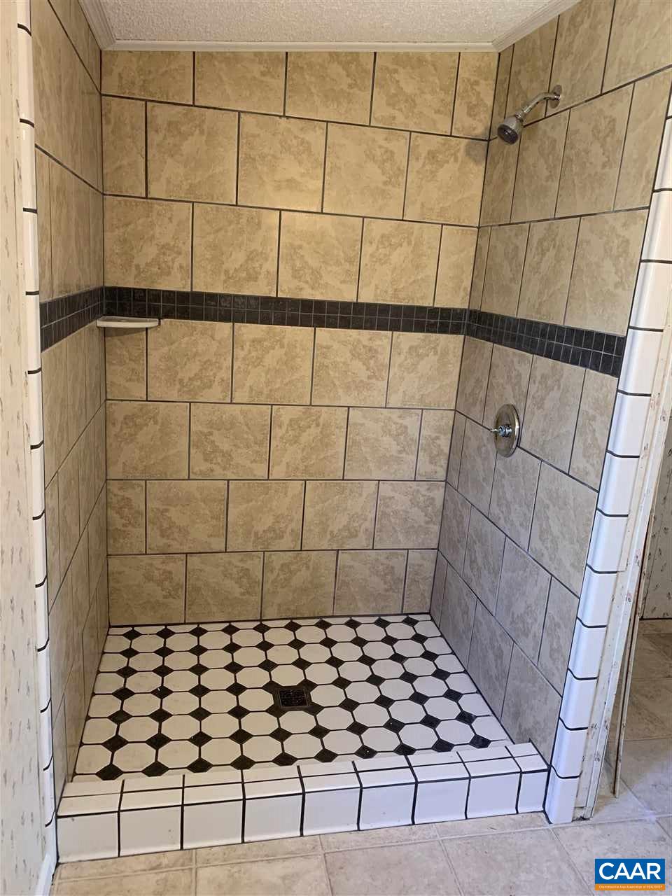 8914 Durrette Road Afton, VA 22920 - Photo 23 of 30 a bathroom with a shower and a tiled wall