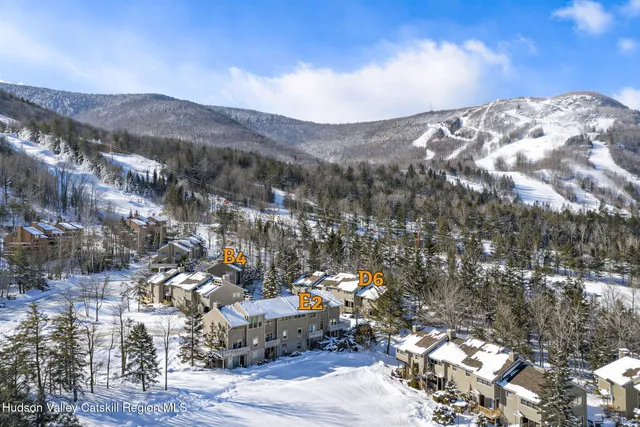 a view of a city with mountain