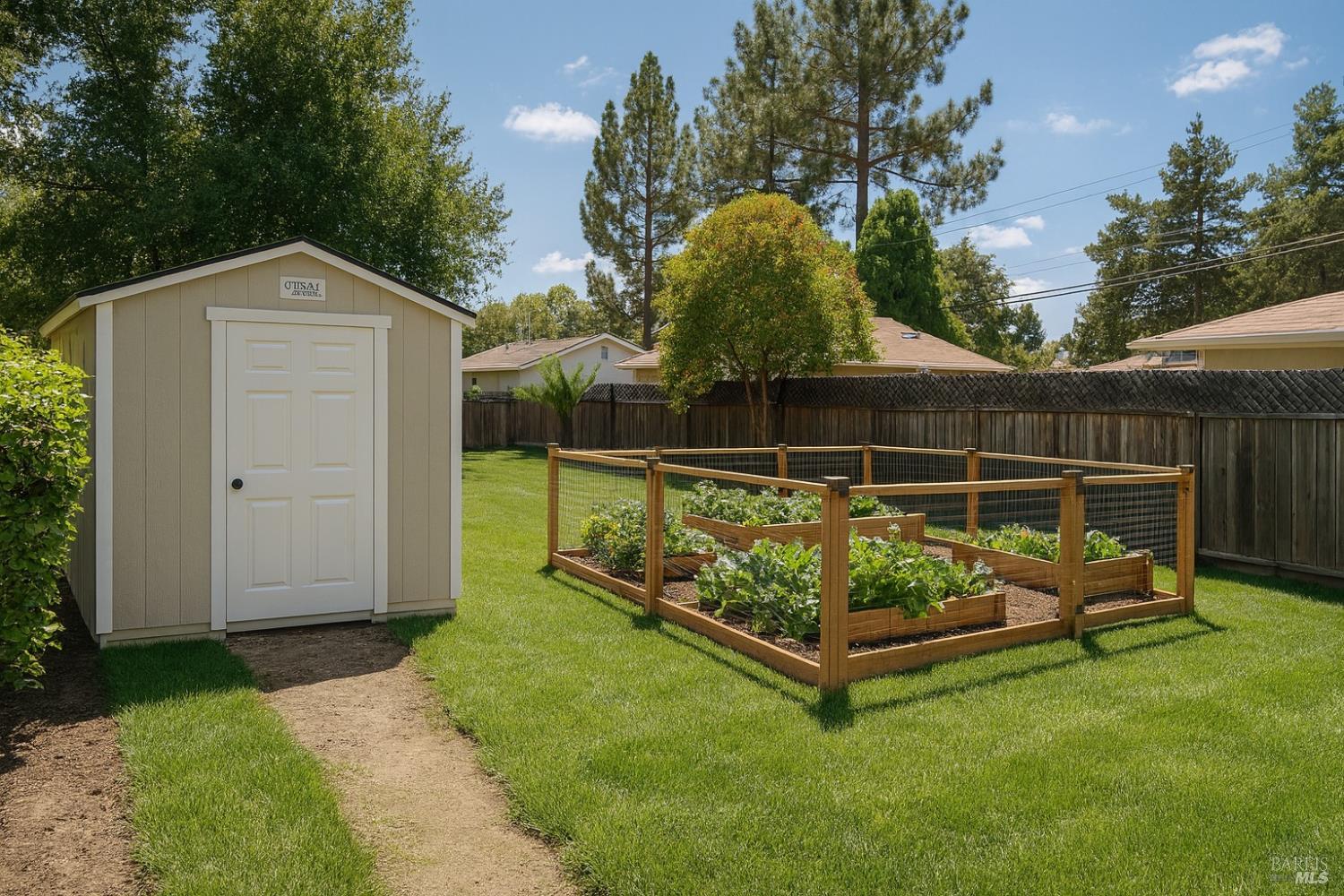 1005 Temple Avenue Santa Rosa, CA 95404 - Photo 4 of 20 a view of backyard with a garden and entertaining space