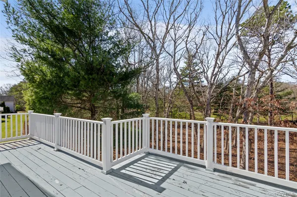 a view of wooden deck