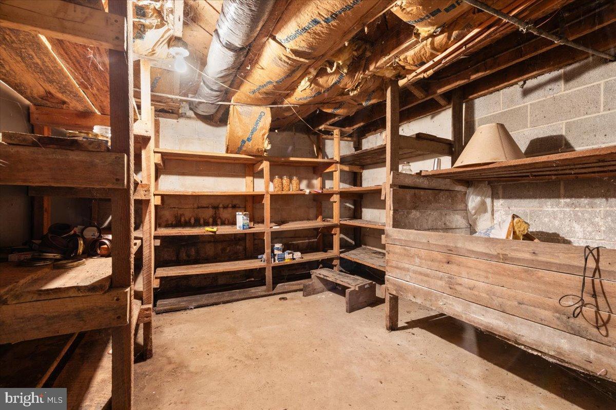 919 Ridge Hollow Road Edinburg, VA 22824 - Photo 17 of 35 Spacious basement with sturdy wooden shelves.