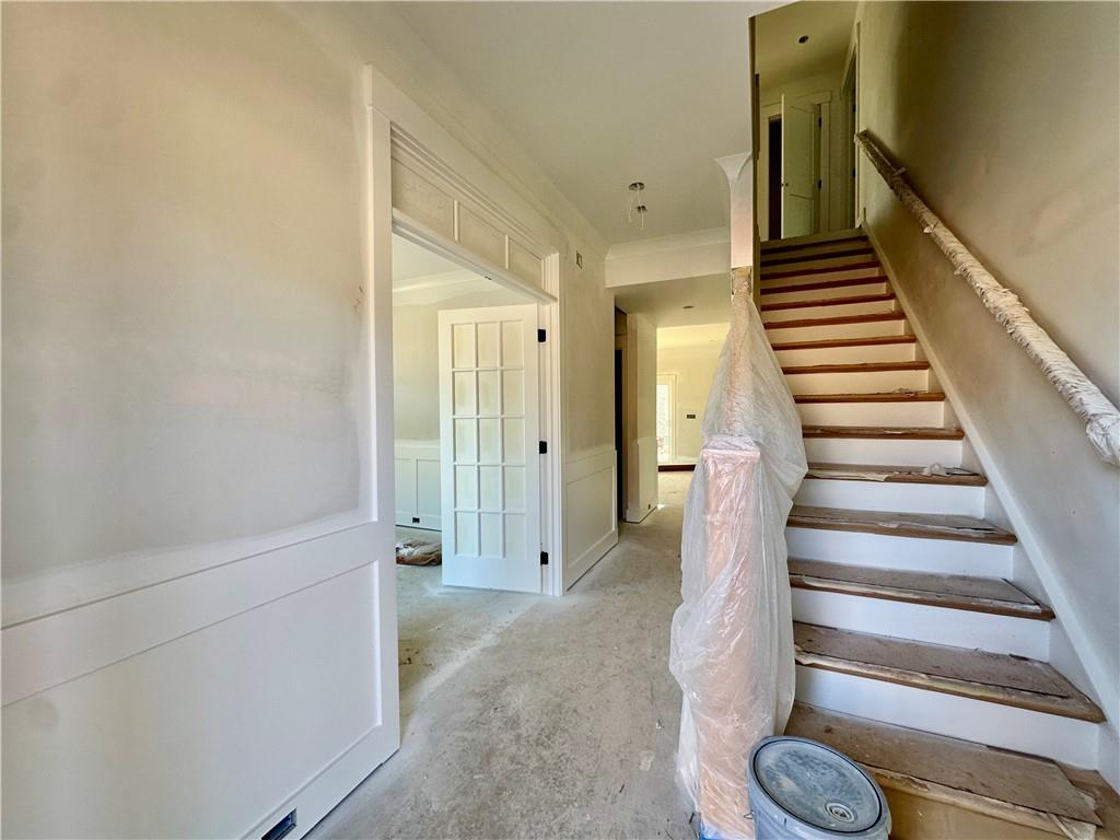 162 Marble Tree Way Ball Ground, GA 30107 - Photo 2 of 38 a view of entryway with wooden floor and stairs