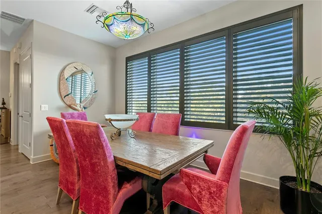 a city view with tall buildings