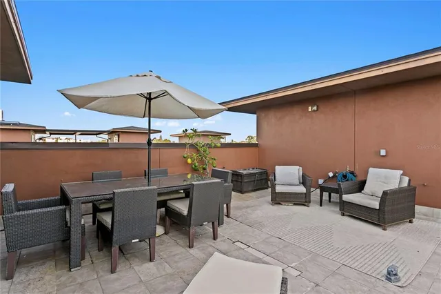 a view of a lake with a building in the background