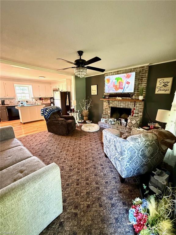 2139 Cb Eller School Road Elkin, NC 28621 - Photo 12 of 33 Living / FP