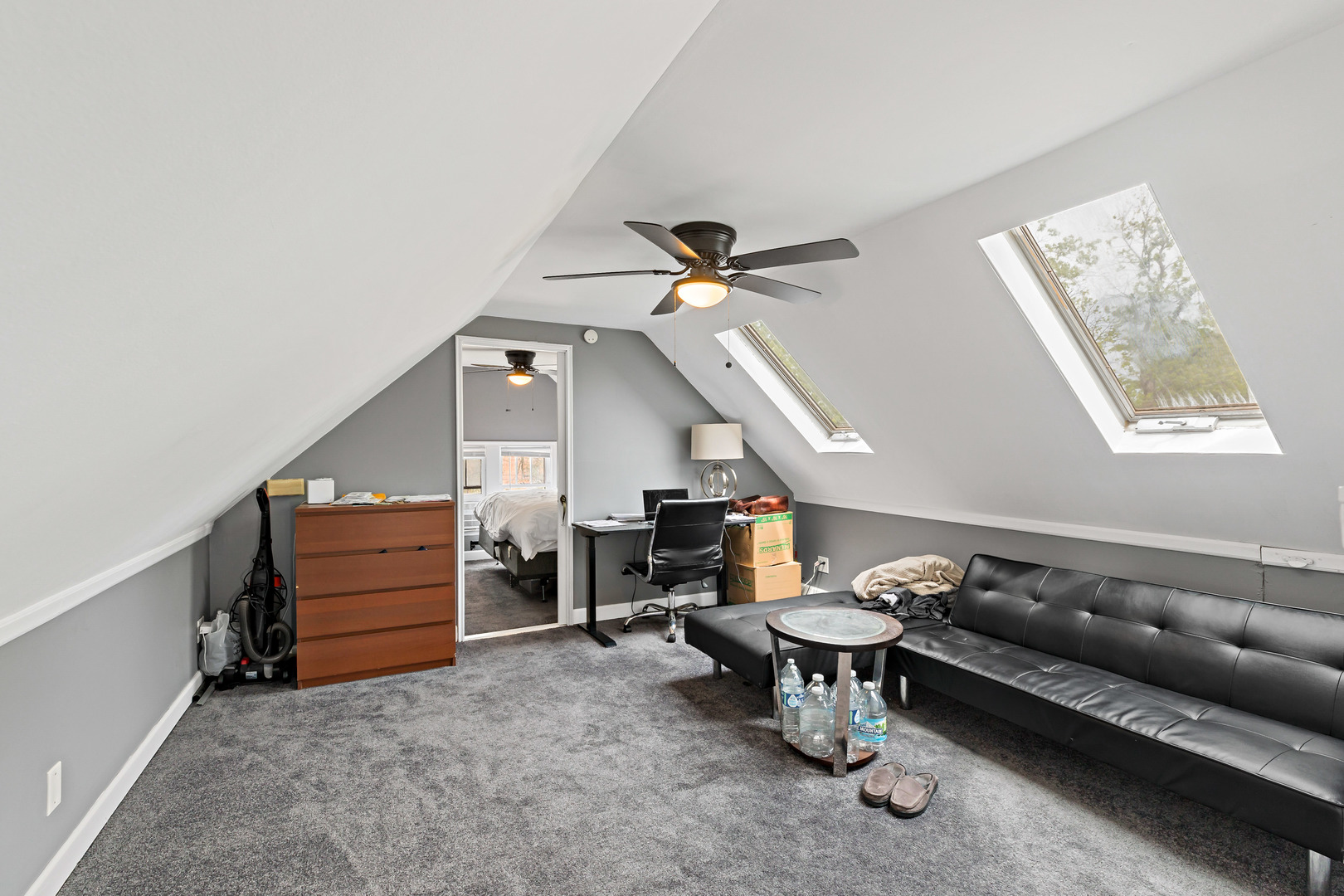 3441 Chicago Road Steger, IL 60475 - Photo 13 of 28 a living room with furniture and a ceiling fan