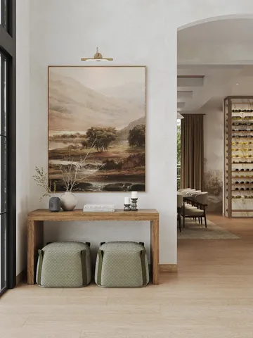 a living room with furniture and a couch