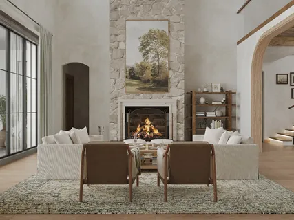 a kitchen with a dining table chairs sink and cabinets