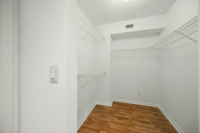 a view of a room with empty racks