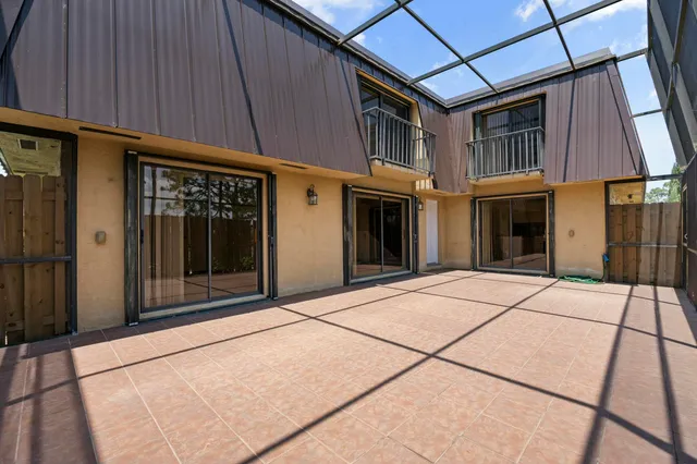 a view of an entrance of the building