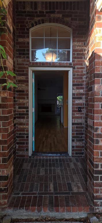 a view of a door of the house