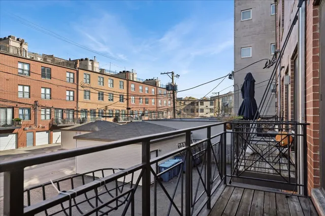 a view of building from balcony