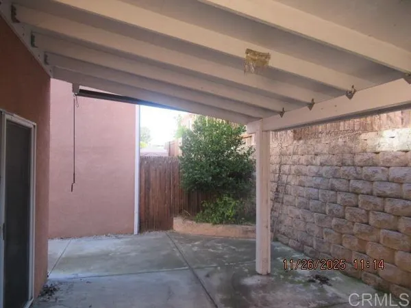 a view of a porch