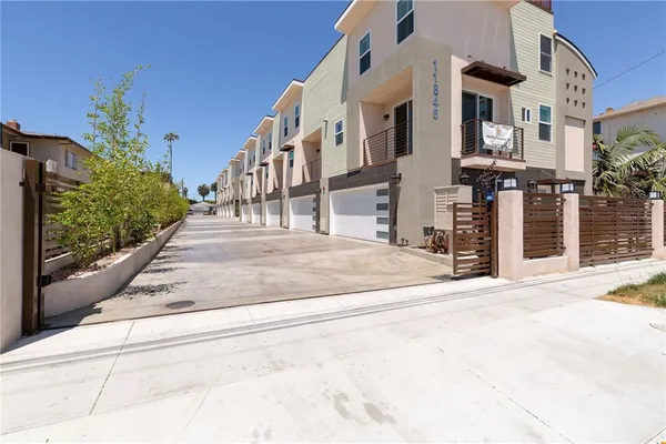 a view of a building along the street
