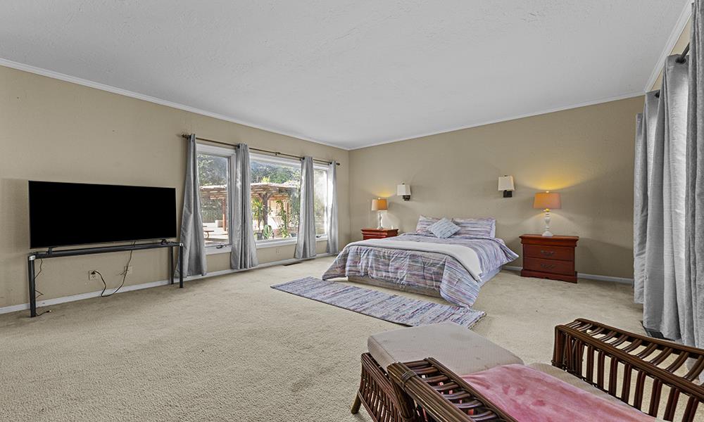 547 Mission Vineyard Road Hollister, CA 95023 - Photo 7 of 13 a bedroom with a bed and a flat screen tv