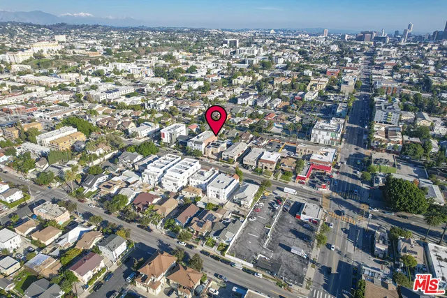 an aerial view of city