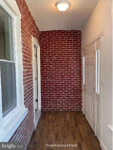 a view of wooden door