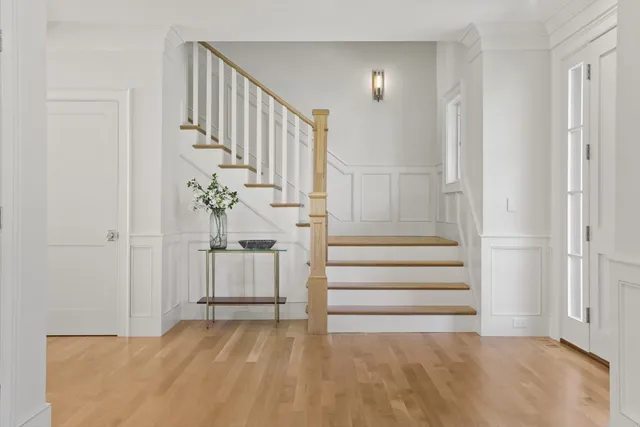 a view of an entryway with staircase