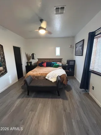 a table and a table in a room
