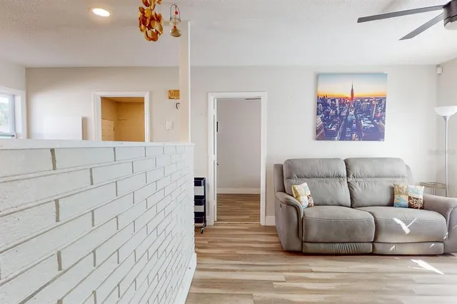 a view of backyard of the house