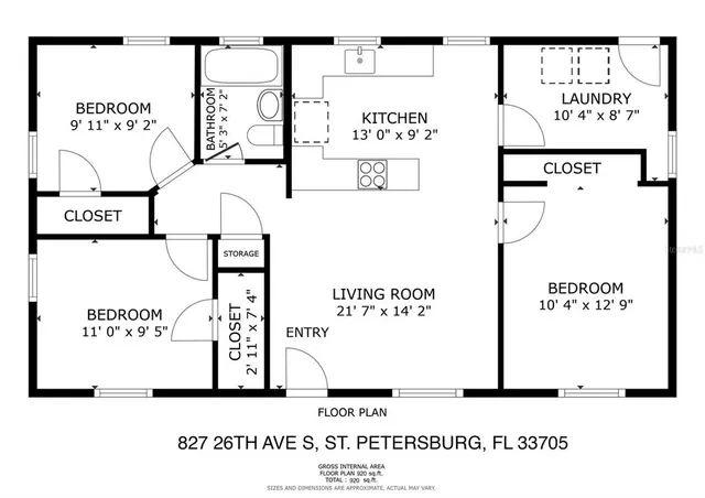 $285,000 | 827 26th Avenue South, St. Petersburg, FL 33705