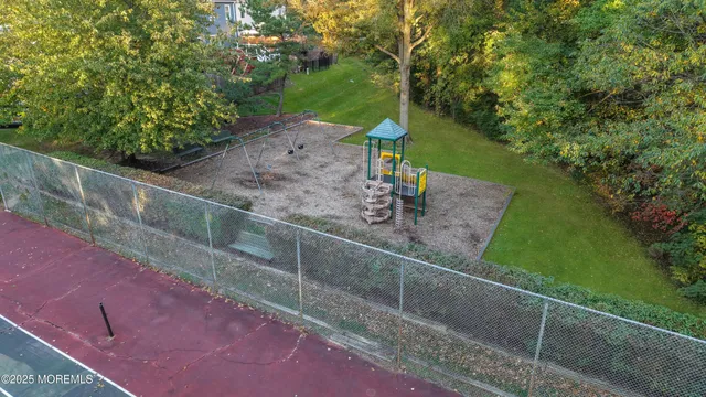 a view of a yard with an outdoor space