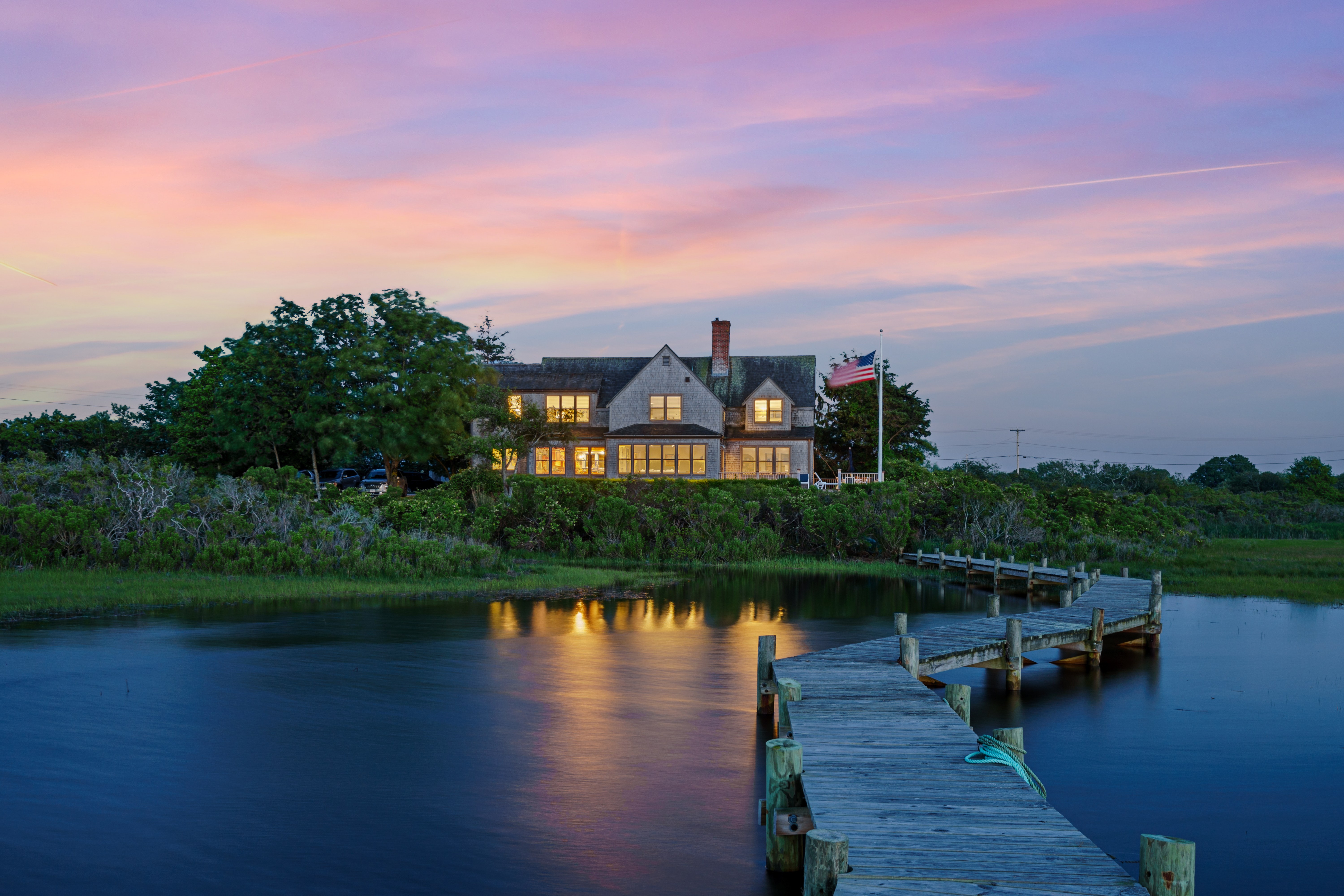 240 Polpis Road Nantucket, MA 02554 - Photo 43 of 45 a view of a lake with a city from a lake