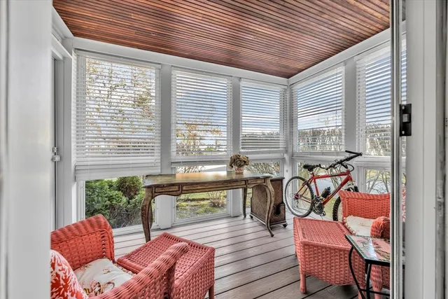 a living room filled with furniture