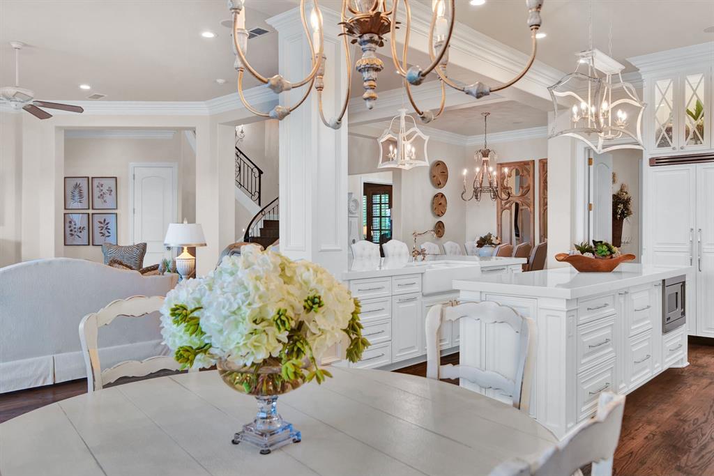 2921 Sedalia Trail Sherman, TX 75092 - Photo 16 of 40 a living room with granite countertop furniture and a chandelier