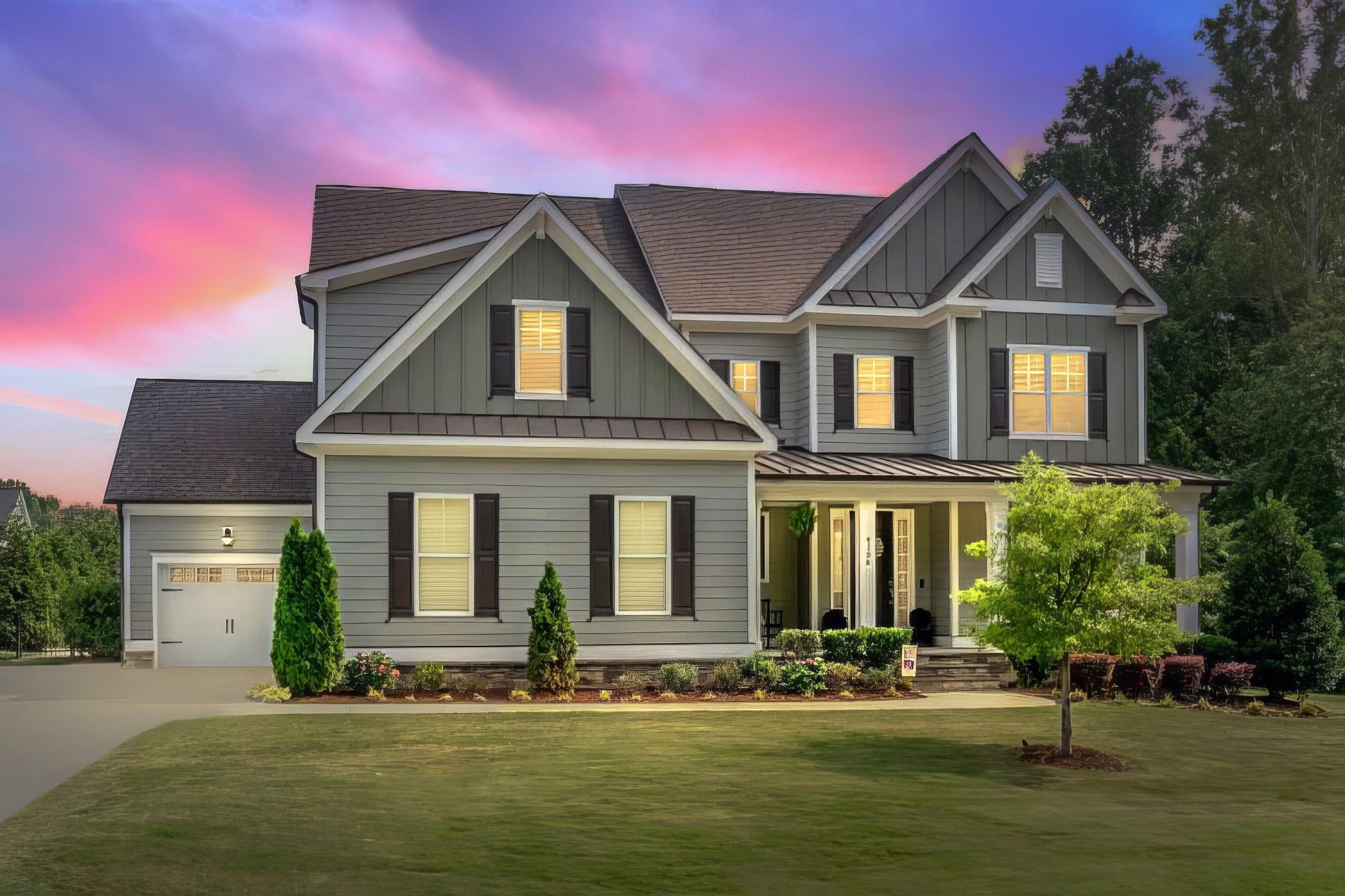 front view of house with a yard