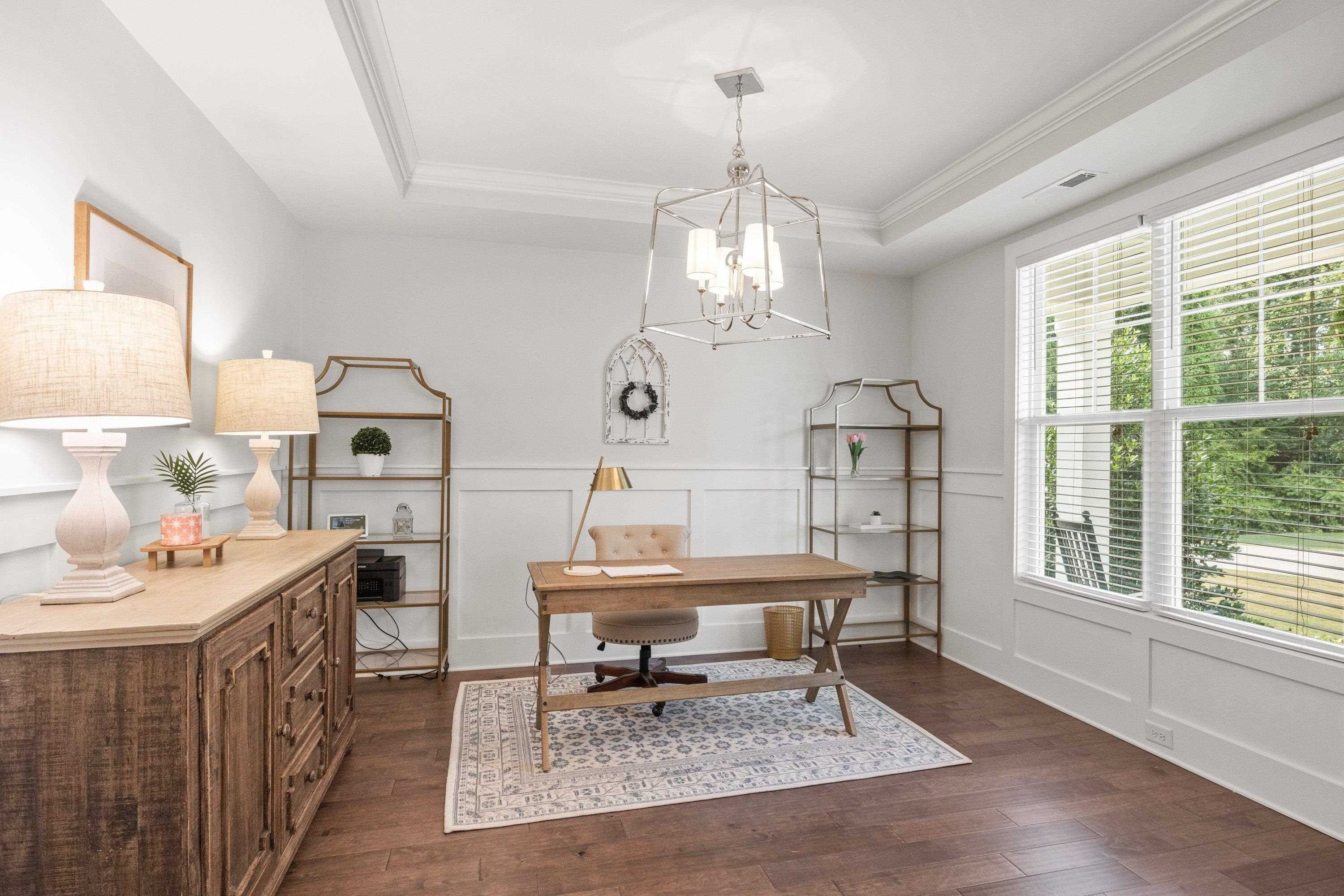 4136 Olde Judd Drive Willow Spring, NC 27592 - Photo 7 of 47 a view of a dining room with furniture window and wooden floor
