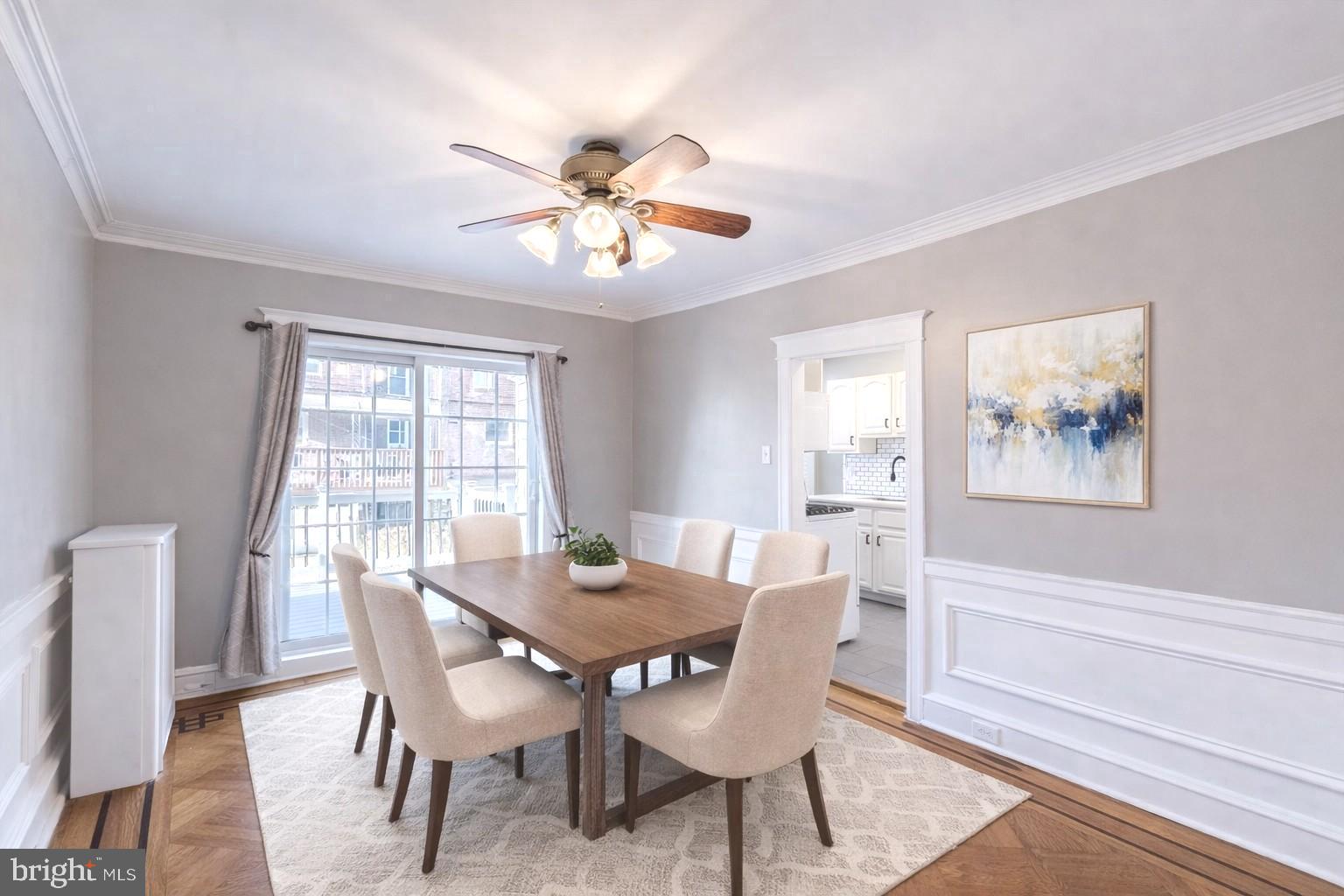 321 East Phil Ellena Street Philadelphia, PA 19119 - Photo 18 of 39 Virtually Staged - Elegant dining space.