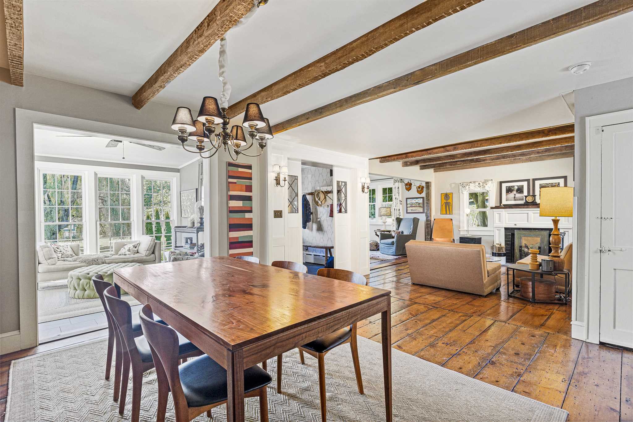 112 Malone Road Salt Point, NY 12578 - Photo 10 of 26 a view of a dining room with furniture window and wooden floor