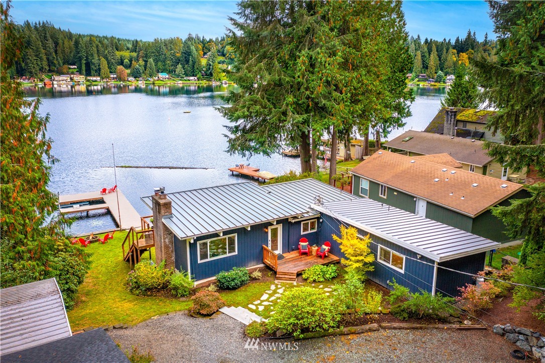 1817 Southwest Lake Roesiger Road Snohomish, WA 98290 - Photo 8 of 37 an aerial view of a house