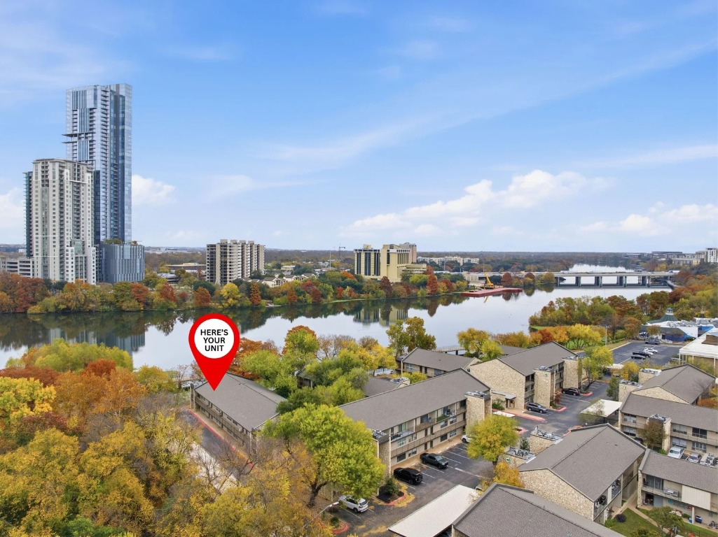 500 East Riverside Drive, Unit 133 Austin, TX 78704 - Photo 30 of 38 an aerial view of a city with lots of residential buildings